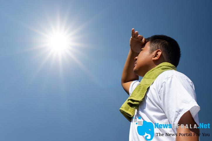 Young man and heat stroke.