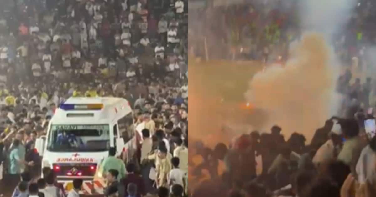 സെവൻസ് മത്സരത്തിന് മുന്നോടിയായി കരിമരുന്ന് പ്രയോഗം: ഉയരത്തിൽ പറന്ന പടക്കം വീണത് കാണികളിൽ,