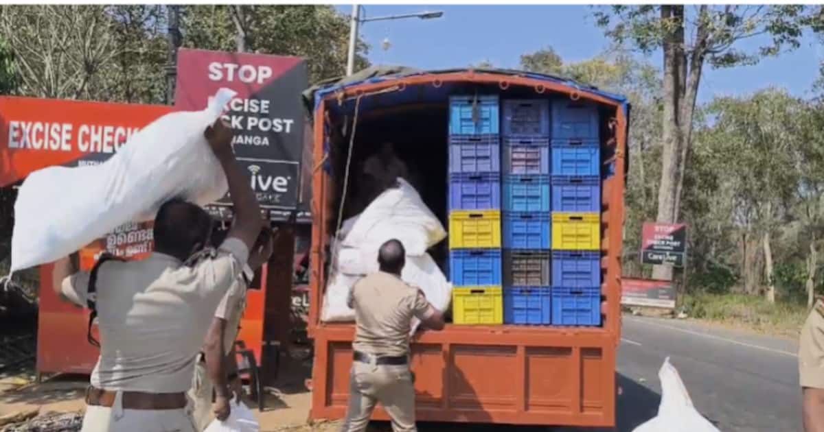 പച്ചക്കറി വണ്ടിയിൽ കേരളത്തിലേക്ക് കടത്താൻ ശ്രമം, ഒന്നും രണ്ടുമല്ല, അര കോടി രൂപ