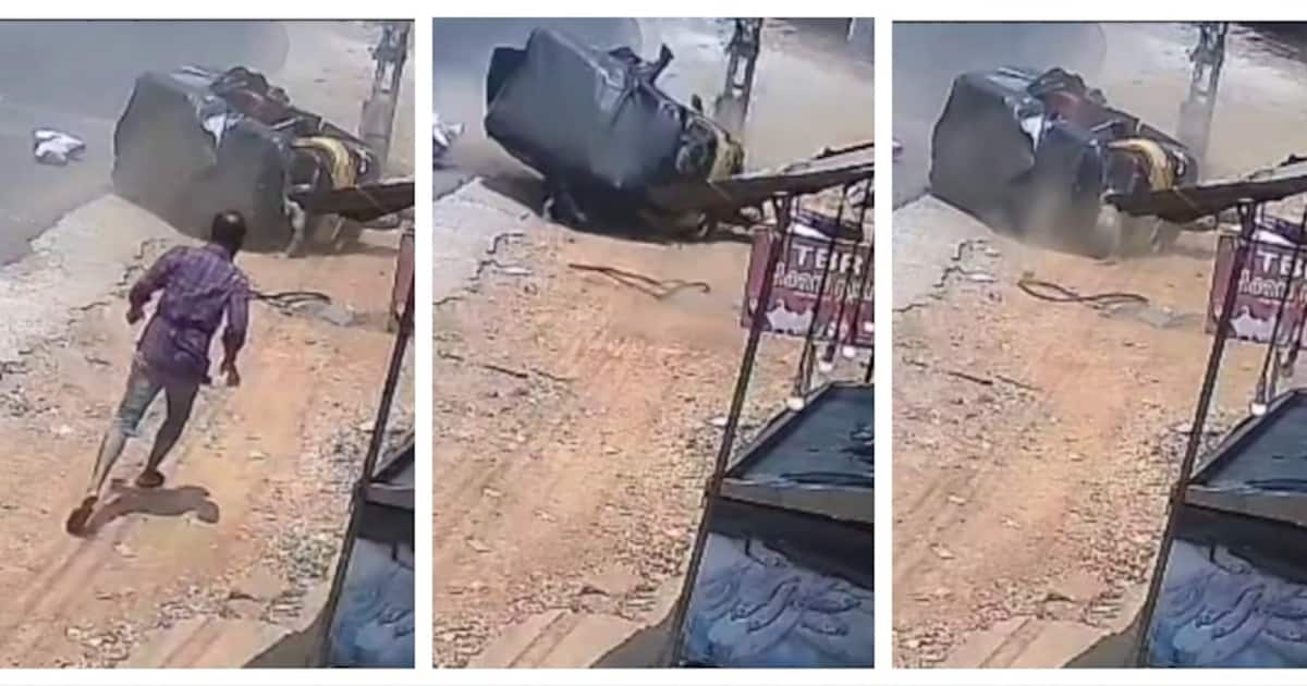 നിയന്ത്രണം വിട്ട ഓട്ടോ വൈദ്യുതിപോസ്റ്റിലിടിച്ച് മറിഞ്ഞു, 2 കുട്ടികളുൾപ്പെടെ 5 പേർക്ക് പരിക്ക്,
