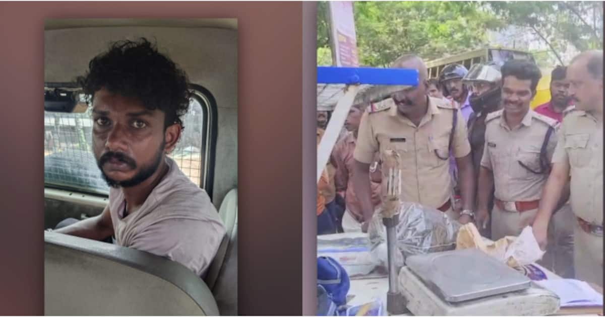 ജഗതി പാലത്തിനരികെ നമ്പർ പ്ലേറ്റില്ലാത്ത സ്കൂട്ടർ, പൊലീസ് തടഞ്ഞപ്പോൾ ഓടി; പിന്നാലെയോടി കഞ്ചാവ്
