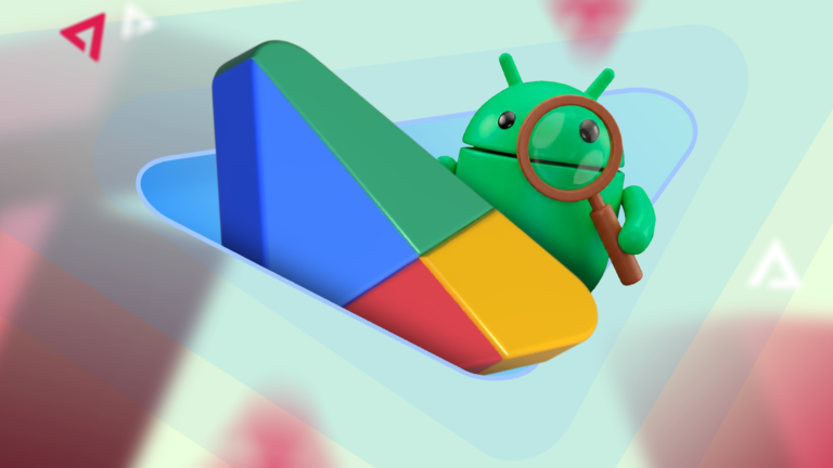 android-mascot-peering-through-a-magnifying-glass-behind-a-large-colorful-3d-google-play-store-logo.png