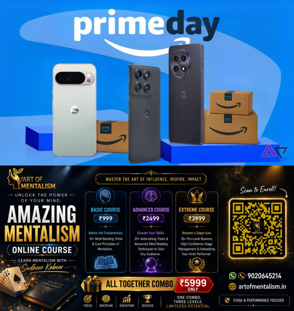 newskerala.net_1782226333_amazon-prime-day-deals-with-google-pixel-motorola-and-oneplus-phones-next-to-amazon-boxes