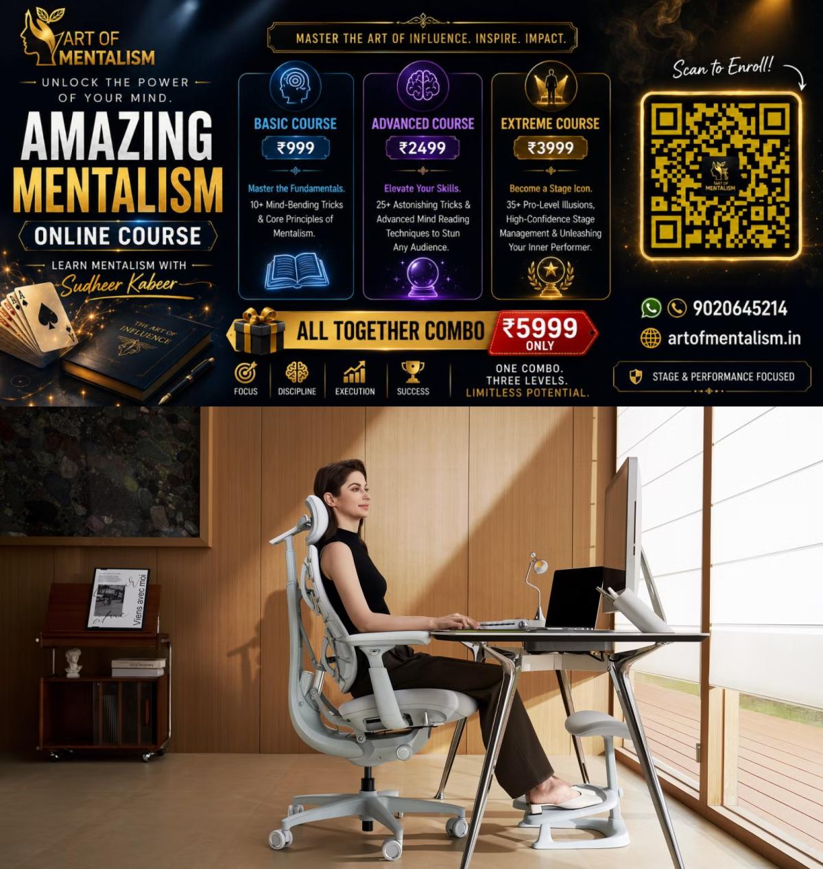 newskerala.net_1782484689_a-lady-sitting-at-her-desk-working-on-a-computer-in-the-libernovo-omni-chair-and-footrest