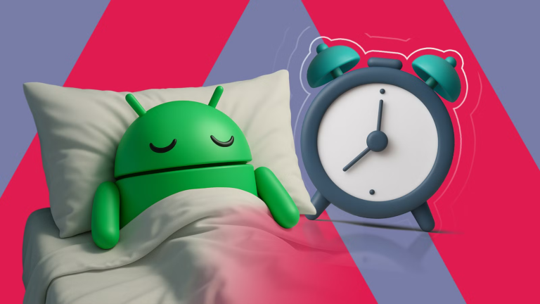 the-android-mascot-sleeping-in-a-bed-while-a-large-ringing-alarm-clock-beside-it.png