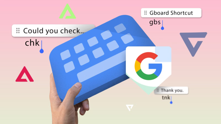 a-hand-holding-a-blue-keyboard-with-gboard-shortcut-examples-in-the-background.png