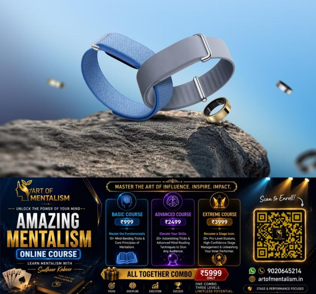 newskerala.net_1783259049_blue-and-gray-fitbit-air-bands-with-galaxy-rings-on-a-rocky-surface