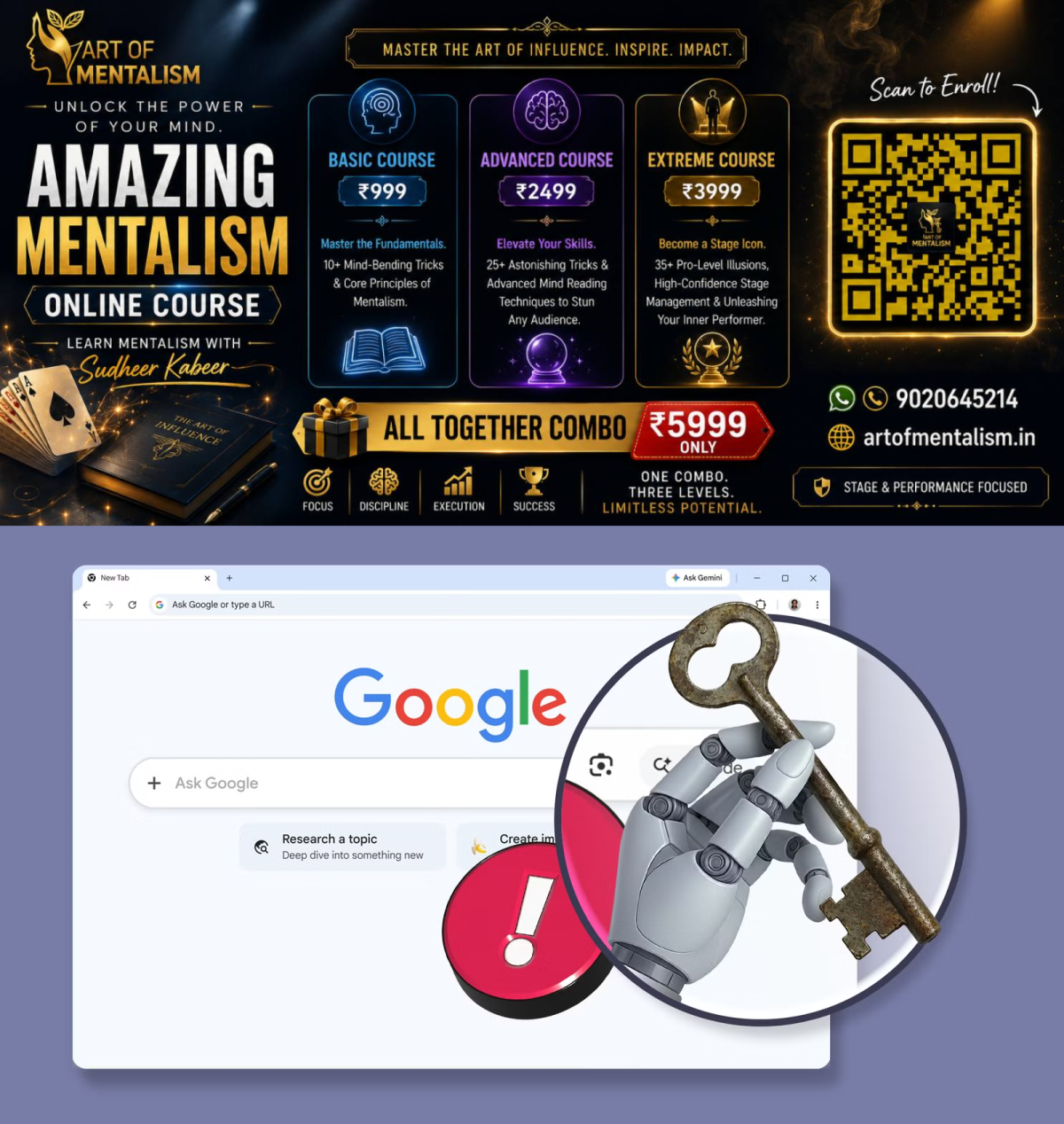 newskerala.net_1786452966_robotic-hand-holding-a-key-beside-a-red-warning-symbol-over-a-google-chrome-browser-window