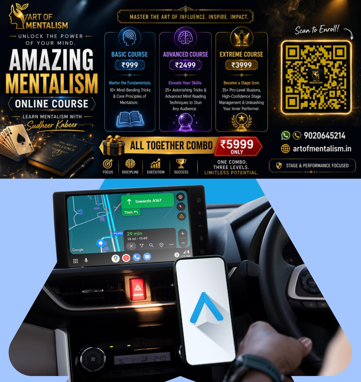 newskerala.net_1786635369_driver-using-android-auto-navigation-while-keeping-a-hand-on-the-steering-wheel