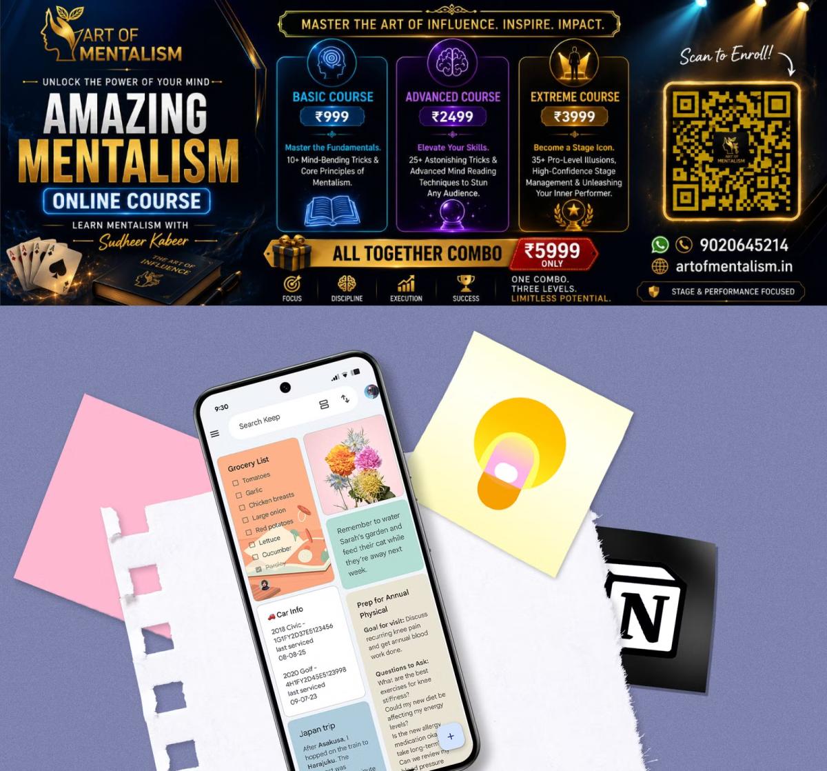 newskerala.net_1787533694_google-keep-notes-on-a-phone-beside-google-keep-and-notion-icons