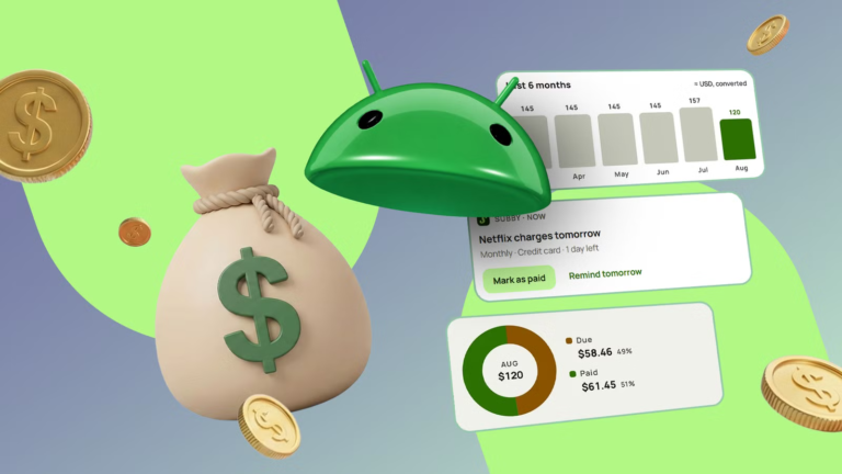 android-mascot-with-subby-subscription-charts-a-money-bag-and-coins.png