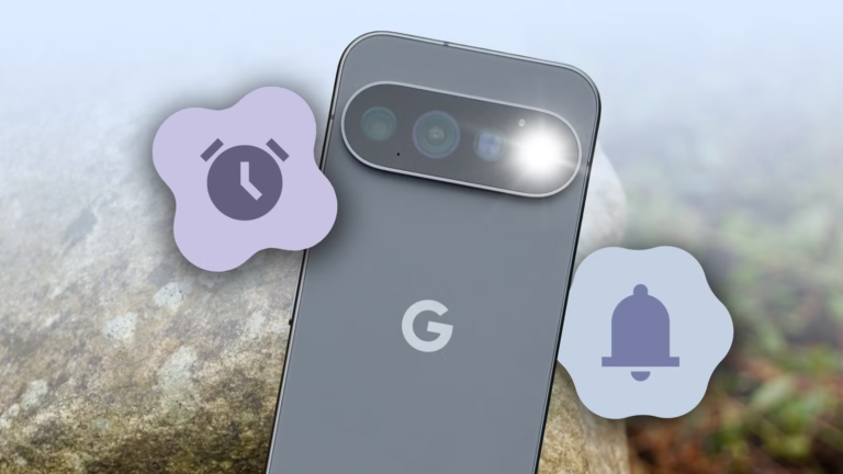 google-pixel-phone-with-the-camera-flash-on-surrounded-by-alarm-and-notification-icons.png
