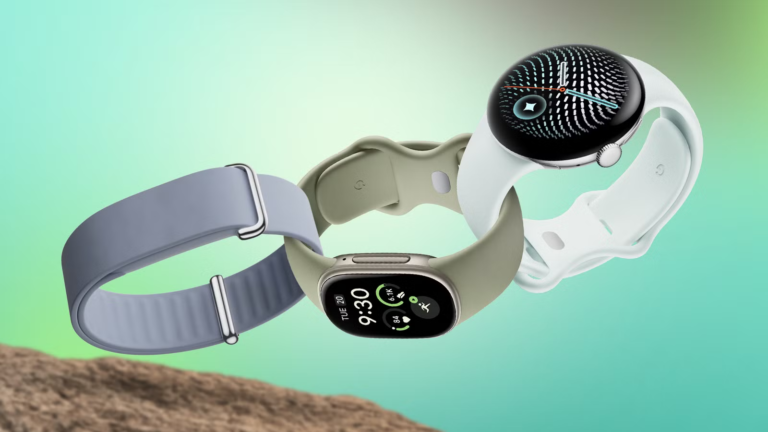 fitbit-air-fitbit-edge-and-google-pixel-watch-5-floating-on-a-green-background.png