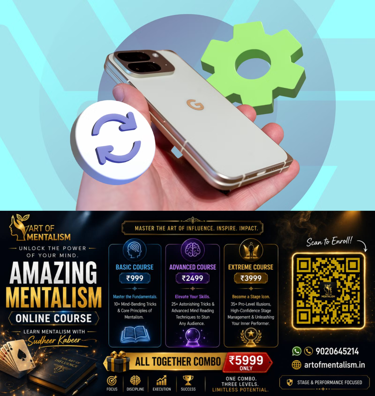newskerala.net_1791281288_google-pixel-phone-with-update-and-settings-icons