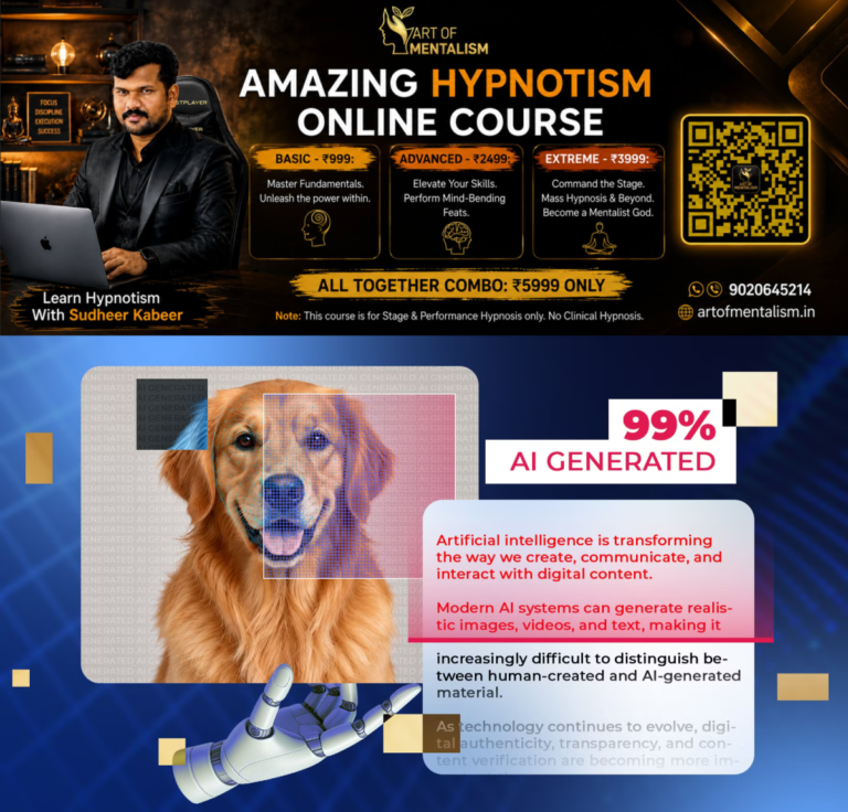 newskerala.net_1792408567_ai-detection-analysis-of-a-dog-photo-and-text-showing-a-99-ai-generated-result