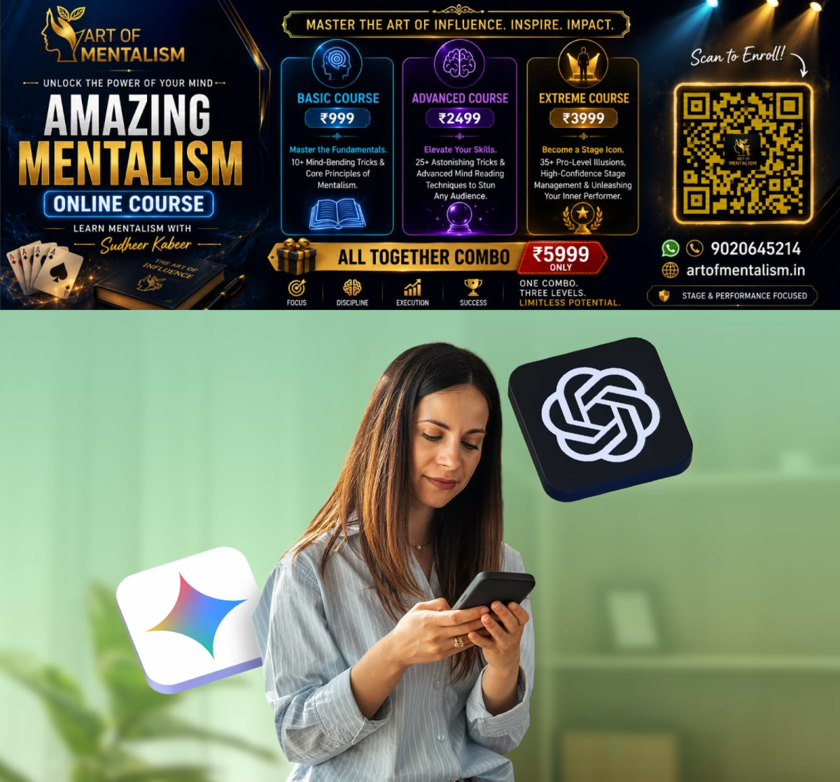 newskerala.net_1792421047_woman-using-a-smartphone-with-chatgpt-and-gemini-logos-floating-beside-her