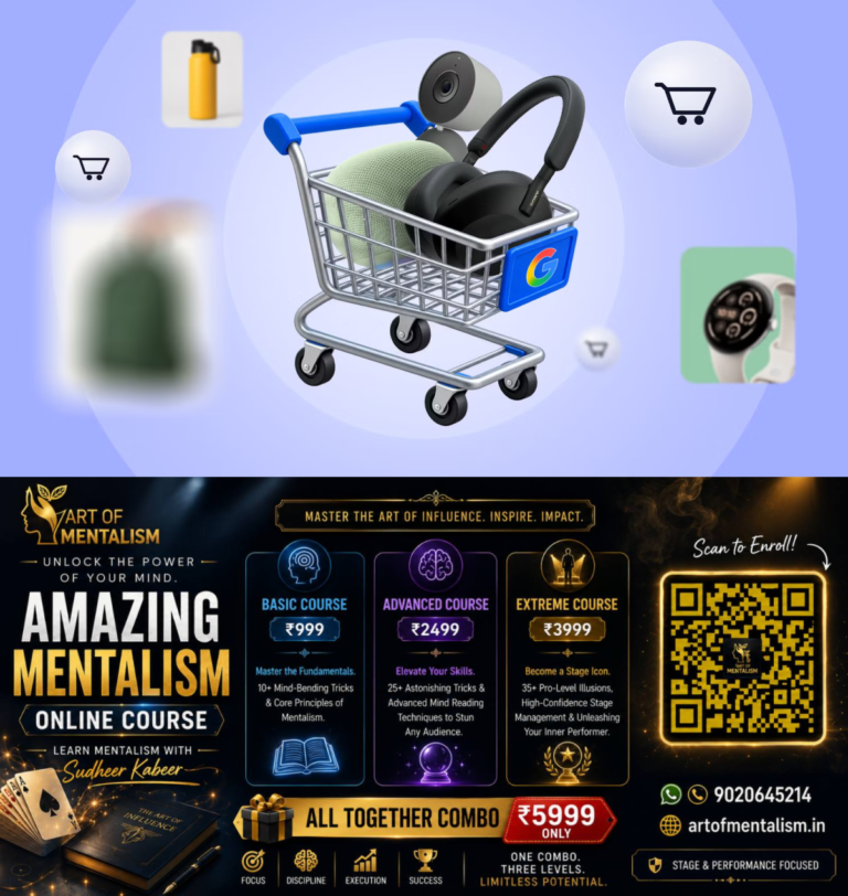 newskerala.net_1793185327_shopping-cart-filled-with-tech-gadgets-featuring-the-google-logo-and-floating-product-icons