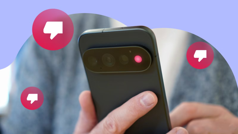 pixel-phone-showing-the-hilight-feature-surrounded-by-thumbs-down-icons.png
