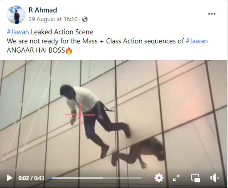 action scene from shah rukh khan film jawan leaked fact check jje