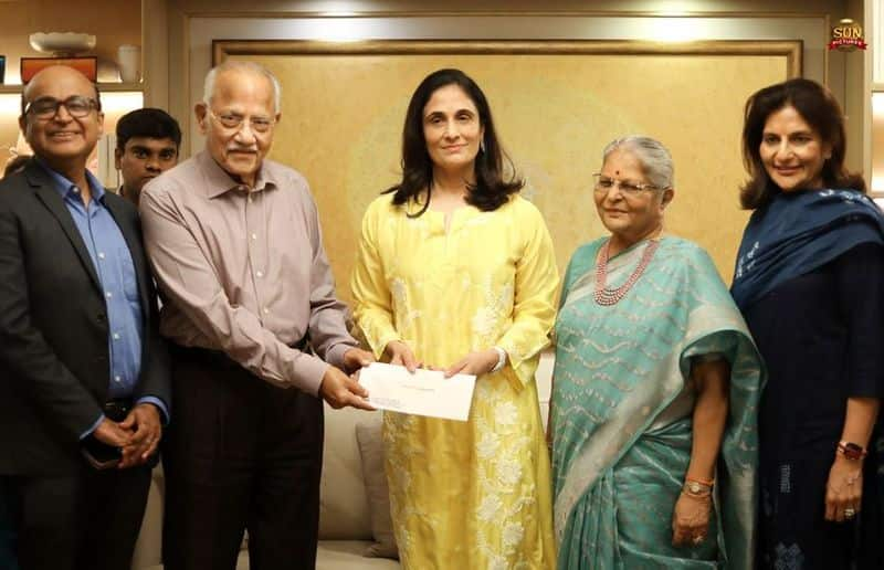 Sun Pictures handed over 1 Crore cheque for heart surgery for 100 under privileged children jailer nrn 