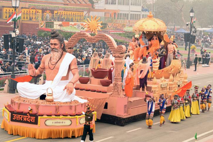 ഇന്നലെ ന്യൂദൽഹിയിൽ നടന്ന റിപ്പബ്ലിക് ദിന പരേഡിലെ ഒരു ഫ്ളോട്ട്